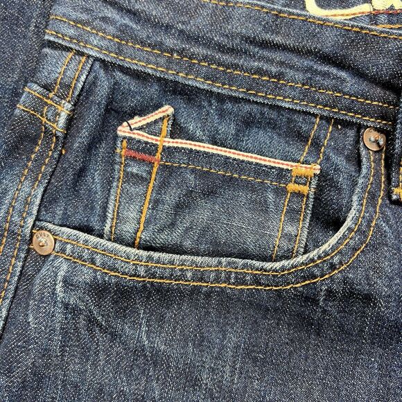 Cult of Individuality Selvedge Rocker Slim Fit Jeans 32x33 Japanese Denim USA - Picture 15 of 16